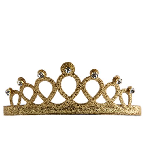 GLITTERFIT Girls Birthday Princess Headband for Kids - Gold