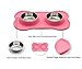 Vivaglory Dog Bowls Stainless Steel Water and Food Bowl Pet Puppy Cat Feeder with Non Spill Skid Resistant Silicone Mat, Medium, Pink