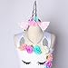 HJTT Girls Unicorn Costume Pastel Flowers Toddler Kids Princess Tutu Dress Up Clothes for Halloween Birthday Party Outfit