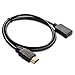 Insten High Speed HDMI Extension Cable M/F, 3 FT / 1 M, Black