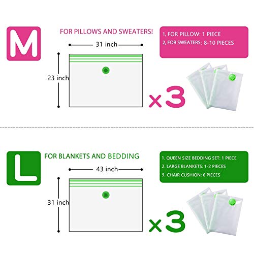 Opaza Vacuum Storage Bags, Airtight Space Compression Bags for Clothing