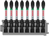 Bosch 8X PRO Pozidriv Impact Bit PZ2 55 mm 8 pcs 1/4 inch Hex view 2
