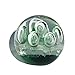 WHW Whole House Worlds Emerald Green Dynamic Bubbles, Paperweight, Handcrafted Art Glass, 3 1/2 Inches