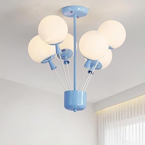 Good chandelier Creative Colorful LED Hot Air Balloon Lamp, Children's Room Ceiling Lamp Chandelier (6-lamp) Boy Girl Bedroom Cartoon Pendant Chandelier, Colorful ( Color : White )