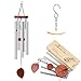 Wind Chimes, 5 Hollow Aluminum Metal Tubes Tuned 24'' Music Windchime with S Hook for Indoor and Outdoor