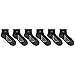 adidas Boys' YTH VERT Stripe 6-Pack Quarter, Black/Black-Onix Marl/Light Onix/Onix, Medium