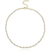 Yalice Beaded Choker Necklace Dainty Opal Birthstone Chokers Necklaces Jewelry for Women