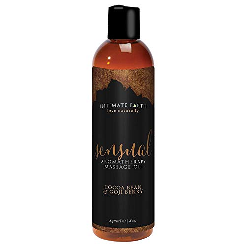 Intimate Earth Sensual Massage Oil – 8 Oz Cocoa Bean & Gogi Berry