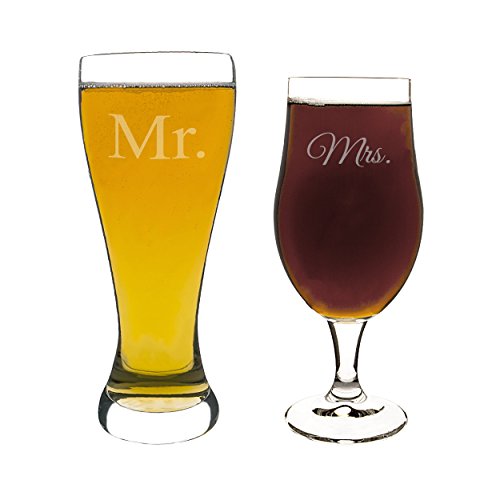 Cathy's Concepts Mr. & Mrs. Pilsner Set