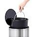 8 Liter/2.2 Gallon Stainless Steel Round Step Trash Can, Brushed Stainless Steel Trash Bin with Plastic Lid (silvery)