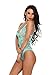 Barelove Women Halter Lingerie One Piece Lace Jumpsuit Flexible Bodysuit Nightdress(M,Green)