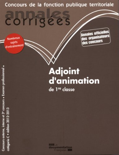 Adjoint d'animation de 1ère classe