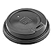 50-CT Disposable Black Lid for Coffee and Tea Cups - Fits 8-OZ, 12-OZ and 16-OZ Cups: Perfect for Coffee Shops, Juice Shops, and Restaurant Takeout - Recyclable Polystyrene Cup Lid - Restaurantware