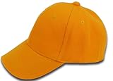 Plain Adjustable Velcro Baseball Cap (Gold)