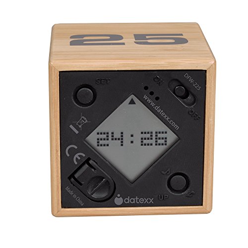 The Miracle TimeCube Timer, Natural Bamboo Wood, 5,10, 20 and 25 Minutes, for Time Management, Kitchen Timer, Kids Timer, Workout Timer