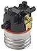 Leviton 7080-M Medium Base Interior Only, Shell Incandescent Lampholder, Push-Through, Single Circuit, Brass, Pack of 1