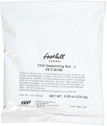 Foothill Farms Chili Seasoning Mix, 8.05 Ounce -- 6 per case.