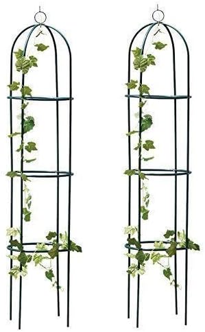 Garden Mile 2x Large 2m Metal Garden Obelisk Plant Cage Climbing Support