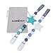 Teether Pacifier Clip, 2 Pack Silicone Pacifier Holder, Unisex Star BPA Free Pacifier Leash Teething Toy with Storage Bag for Boys and Girls Gift Set
