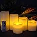 Battery Operated Flameless Candles with a dripping Wax Design for Weddings, Home Decor and Spooky Halloween Party Decorations