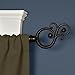 Kenney KN65262 Valencia Large Plastic Scroll End Standard Decorative Window Curtain Rod, 86-120