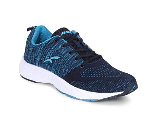 blue running shoes
