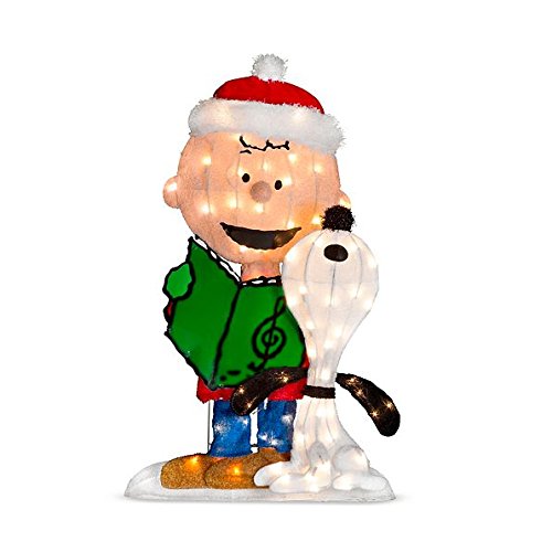Charlie Brown and Snoopy Caroling Lighted Outdoor Christmas Decoration
