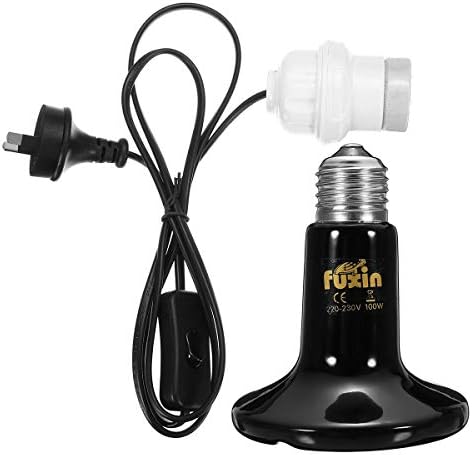VietRattan LED Bulbs & Tubes - E27 Socket Infrared Ceramic Heat Emitter Reptile Pet Brooder Lamp Bulb Holder EU/US/AU Plug Alloy Black 110V/220V 1 PCs