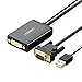 UGREEN VGA to DVI-D 24+1 Male to Female Adapter Cable Supports 1080P Full HD with 1.5ft USB Power Cord for Computer, PC, Laptop, HDTV, Projector, DVD Graphics Card and More VGA DVI Enabled Devices