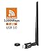 OURLINK USB 3.0 Wifi Adapter for desktop laptop AC 1200M Dual Band 2.4/5 Ghz high gain 5dbi Antenna Wireless Network Dongle Adapter for Windows Mac OSX