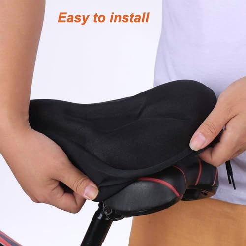RIXOW Gel Saddle Cover Bicycle Saddle Cover Gel Cover for Road Bike Saddles Mountain Bike Saddle Protector for Bicycle Seat