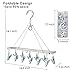 senbowe Foldable Clip and Drip Hanger, Clothes Hanging Drying Rack Sock Hanger Underwear Hanger with 12 Clips, Hanger for Towels, Bras, Baby Clothes, Gloves, Aluminium Alloy Laundry Hanging Air Dryer