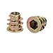 uxcell M5x10 mm Interface Hex Socket Threaded Insert Nuts for Wood Furniture (Pack of 100)
