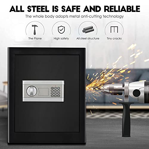 Riddost Safe Box,1.7Cub Fireproof Safe with Keypad LED Indicator
