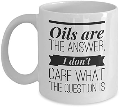 Best Coffee Cup for Essential Oil User, Oils are the Answer Mug, Funny Gift for Aromatherapist