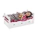 18 Inch Doll Accessories | Reversible Pink Cheetah Print Bedding Set with Comforter, 3 Pillows and Sheet | Fits American Girl Dolls