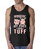 allwitty 1020 - Men's Tank-Top Workin My Puff Into Tuff Jigglypuff Wigglytuff Pokemon Gym Training Workout