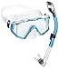 Phantom Aquatics Panoramic Scuba Mask Snorkel Set, Aqua