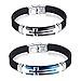 JINGCI Stainless Steel Bracelet for boys and men (2 PCS)