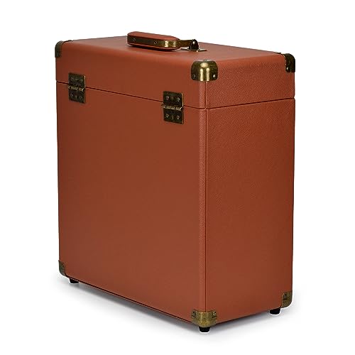 LOOPTONE Retro Vinyl Record Storage Carrying Case, Holds 30 Albums
