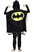 DC Comics 'Batman' Bat Logo Superhero Hooded Bath Beach Swim Poncho Towel, Black, 4-7