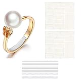 Eiito Ring Size Adjuster Invisible (White 63 Pieces), reducer Ring Guard for Loose Rings (Set of 21 Sizes), Snuggies Ring Sizer