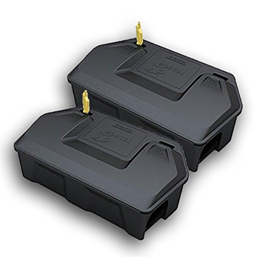 Rat Bait Station 2 Pack - Rodent Bait Station with Key Eliminates Rats and Mice Fast. Keeps Children and Pets Safe 2 Pack