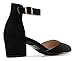 Olivia K Women's D'orsay Pumps Close Toe Ankle Strap Kitten Heel – Adorable Low Block Heel