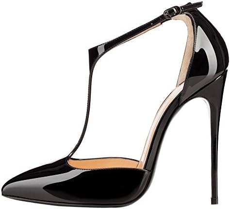 Guoar Women's Stiletto Big Size Heel Sandals Pointed Toe Colourful Patent Pumps for Wedding Party Dress