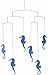 Sea Horse Blue Hanging Mobile - 22 Inches - High Quality - Handmade in Denmark by Flensted