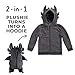 Cubcoats Toothless Dragon - 2-in-1 Transforming Classic Zip-Up & Soft Plushie - How to Train Your Dragon - Glow in The Dark Grey