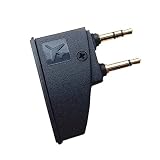3.5 mm Jack Airline Headphone Adapter Airplane Converter Compatible for Bose QuietComfort 15 QC2 QC3 QC15 QC25 QC35 SoundLink OE2 AE2 AE2i Soundtrue Headset (Black)