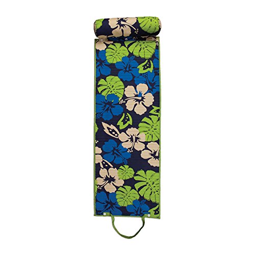 ADI American Dawn Outdoor Living Rolled Beach Mat, Blue/Green Floral - Thumbnail 2