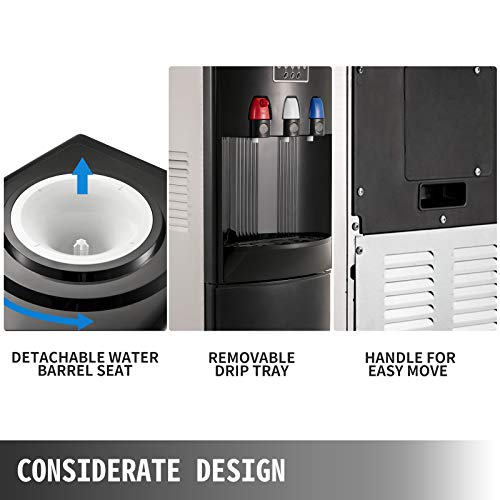 VEVOR 2in1 Water Cooler Dispenser with Builtin Ice Maker, 27LBS/24H